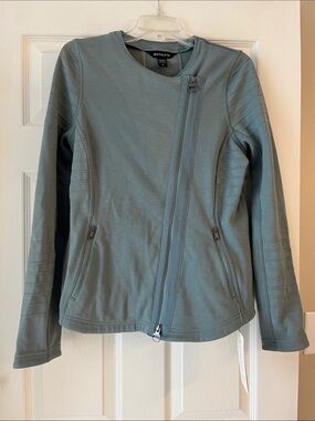Athleta Seafoam Asymmetrical Moto Jacket size medium